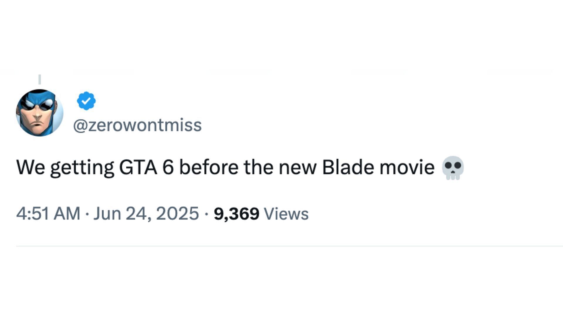 X user reacting to Mahershala Ali's Blade comment (Image via X/@zerowontmiss)